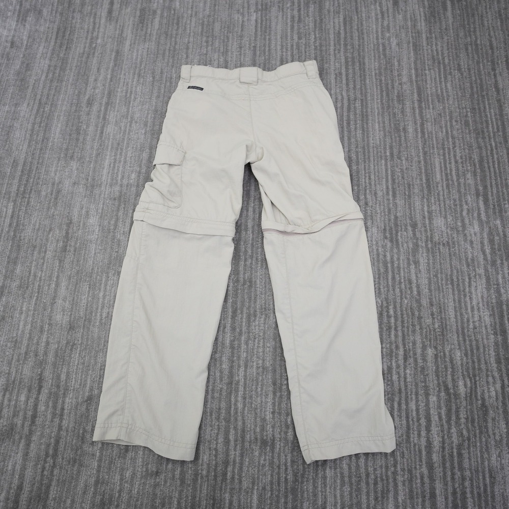 Columbia Omni-Shade Convertible Pants Tan Zip Off Hiking Cargo Boys Size 8 - Picture 2 of 10